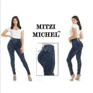 Mitzi Michel Butt Lift, blue Skinny Jeans (YC024)
